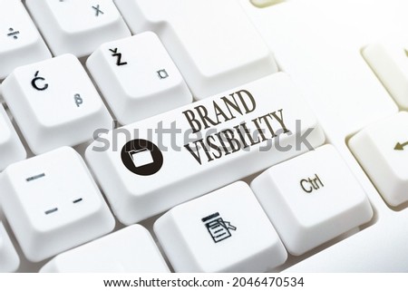 Conceptual caption Brand Visibility. Conceptual photo frequency at which showing see your brand in search results Internet Browsing And Online Research Study Typing Your Ideas