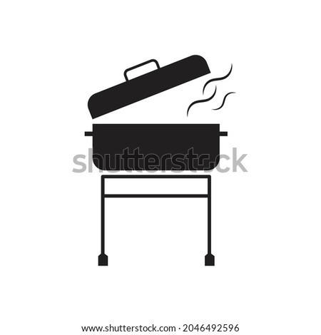 Grill bbq icon design isolated on white background