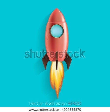 Rocket icon with long shadow
