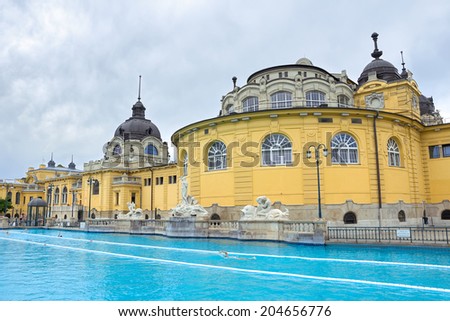Hungary. Budapest szechenyi bath spa. horizontal photo. Royalty-Free Stock Photo #204656776