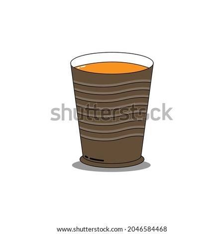 a vector glass filled with syrup