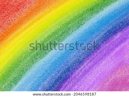 Kid's rainbow crayon drawing. Colorful rainbow crayon child draw, grunge rough texture hand drawn. abstract artistic kindergarten background, illustration 
 Royalty-Free Stock Photo #2046598187