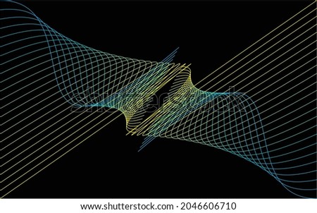 Abstract line on black background. Can be used for business card backgrounds, banners, wallpapers, for brochures, landing pages.