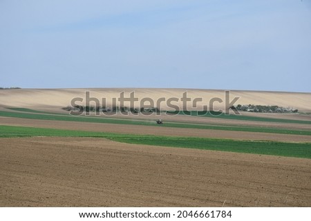 Agriculture, field in early spring 