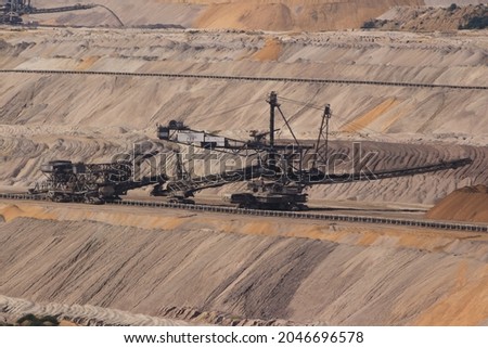 View of the Hambach lignite mine in the Rhineland Royalty-Free Stock Photo #2046696578