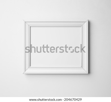 Picture frame on a white wall