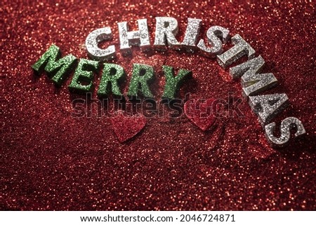 Merry Christmas letter shining brightly