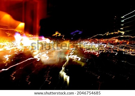 abstract streaks of blurred light
