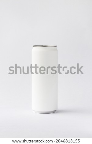 Sleek can of soda 330ml blank template on white background Royalty-Free Stock Photo #2046813155