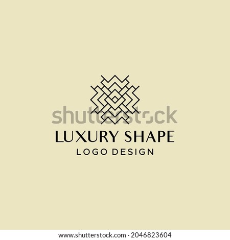 A modern, clean and luxurious logo about shapes designed from geometric lines.
EPS 10, Vector.