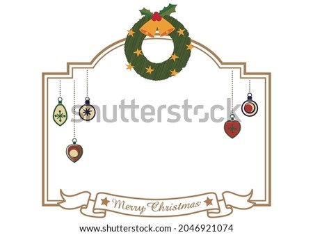 The material of the frame.
A frame design for Christmas day.
Greeting card template.
