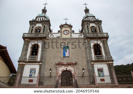 The church Navidad against the sky in Mascota, Jalisco, Mexico