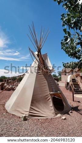 A traditional wigwam of the Native Americans Royalty-Free Stock Photo #2046983120