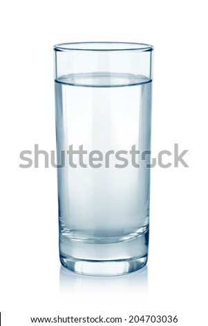 water glass isolated on white