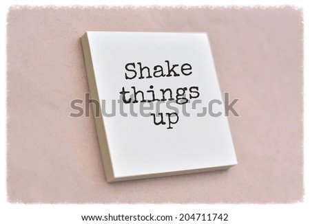Text shake things up on the short note texture background