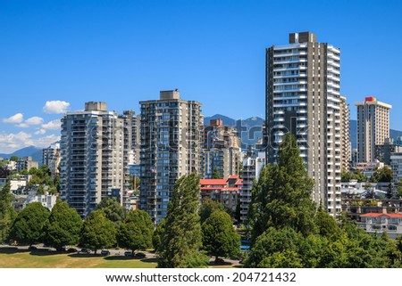 Residential area in Downtown Vancouver, British Columbia, Canada