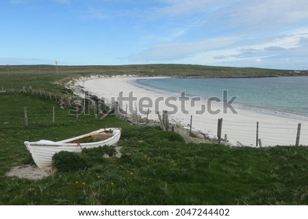 Beach at Papa Westray, Orkney, Scotland Royalty-Free Stock Photo #2047244402