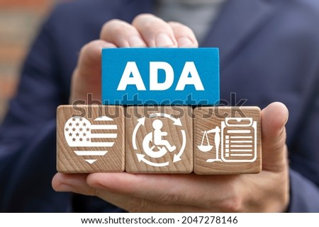 Concept of ADA Americans with Disabilities Act. Royalty-Free Stock Photo #2047278146