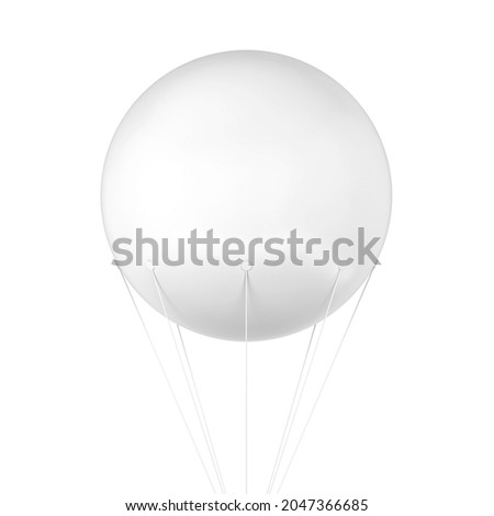 Inflatable sky advertising balloon. 3d illustration isolated on white background  Royalty-Free Stock Photo #2047366685