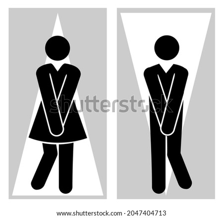 Pissing woman wc