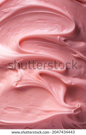 Pink icing frosting close up texture Royalty-Free Stock Photo #2047434443