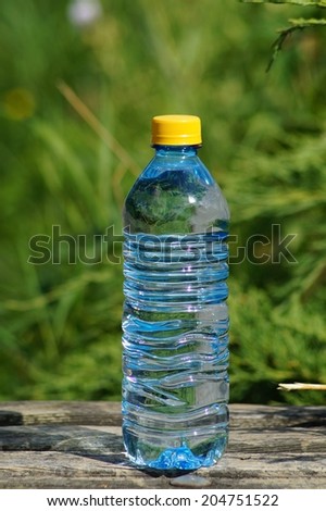 water in a bottle on a hot day