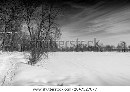 Winter wonderland scene and landscape Ontario Canada
