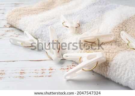 Towels and washcloths.
Laundry image.