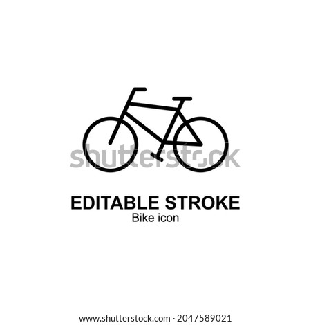 bicycle icons designed in line style and set with editable strokes in transport icon theme