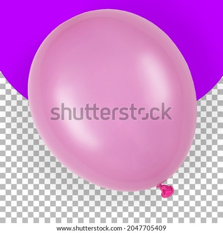 Top up view isolated pink balloon Royalty-Free Stock Photo #2047705409