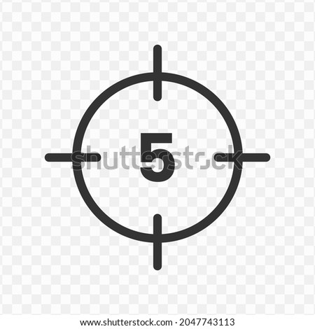 Vector illustration of aim time icon in dark color and transparent background(png).