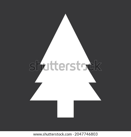 Christmass tree icon on grey background
