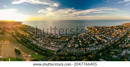 Aerial drone view of Westgate on Sea, Margate, Kent, UK Royalty-Free Stock Photo #2047766405