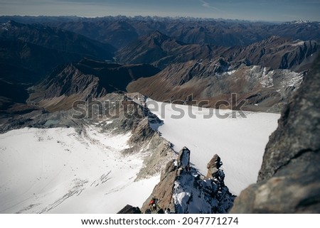 Amazing view from the highest peak of Austria. Stunning photo of the Grossglockner (Großglockner), highest mountain of Austria.