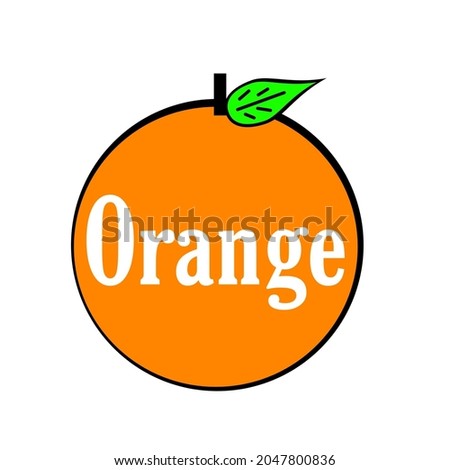 Design Vector of Icon Orange Fruit.