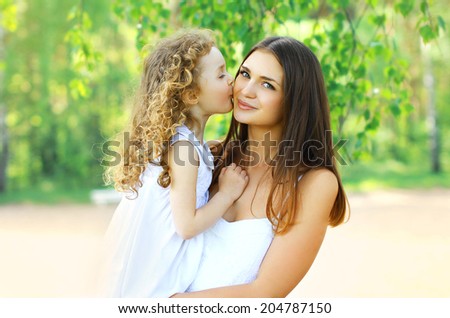 Lovely mother and daughter, happy family