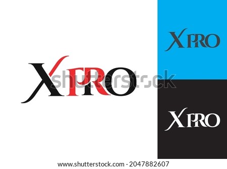 X pro logo design his logo icon incorporate with abstract shape in the creative way.