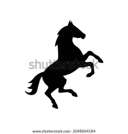 silhouette of a horse isolated on white vector