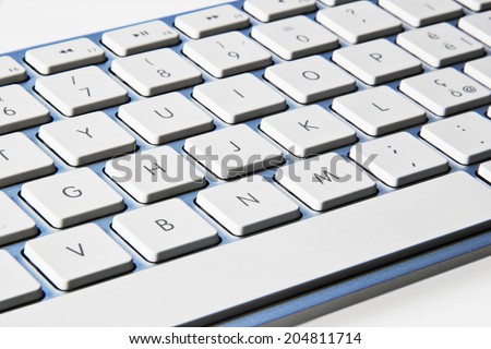Computer keyboard isolated on white background