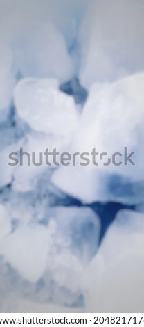 Defocused abstract background of ice blocks that form an abstract pattern