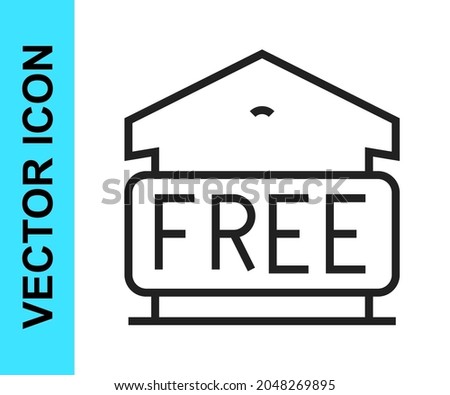 Black line Free storage icon isolated on white background.  Vector