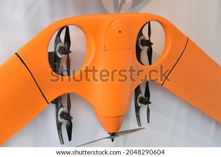 orange drone propellers and models