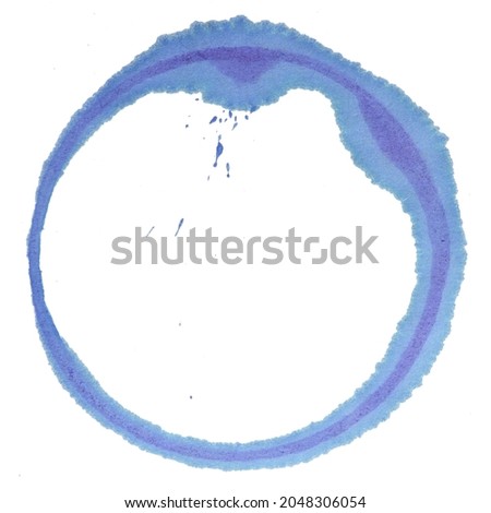 Blue circular sketch paint frame