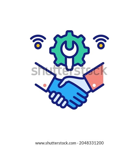 Online Collaboration Tools icon in vector. Logotype