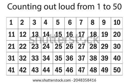 Design a 1-50 sheet digital board for home printing. and learn before school. Number of students in the smallest key to excel in math Royalty-Free Stock Photo #2048358416