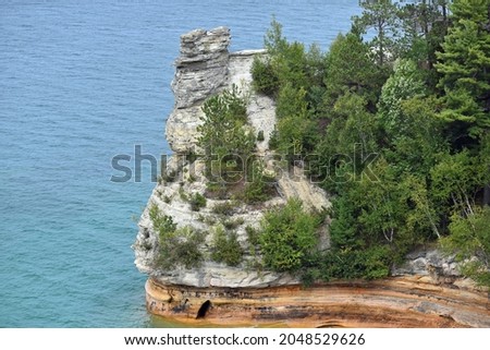 Miners Castle is a rock formation on Lake Superior near Munising Michigan along Pictured Rocks National Lakeshore