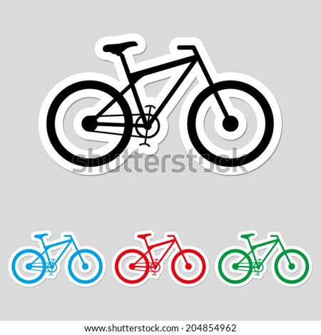 bicycle icon - vector