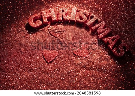 Merry Christmas letter shining brightly