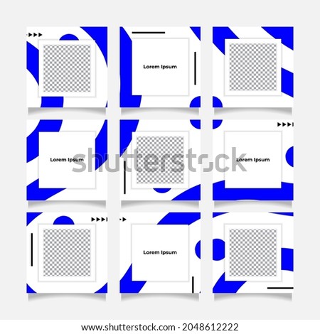 Creative instagram puzzle feed with 9 templates	
 Royalty-Free Stock Photo #2048612222