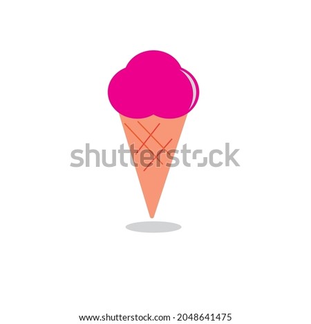 flat ice cream clip art or logo or flat image